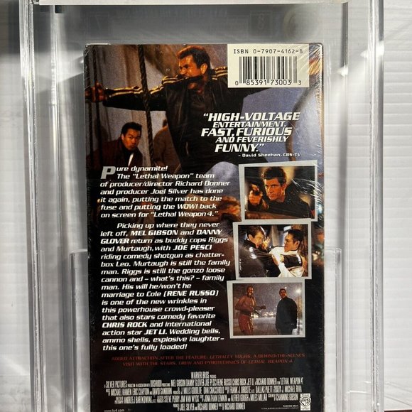 1990 VHS “Lethal Weapon 4” IGS 8 NM & 7 EX Sealed Movie Mel Gibson, Danny Glover - Picture 2 of 3